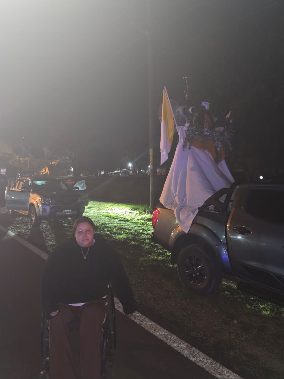 Lorena Villanueva en la Peregrinación de los Pueblos